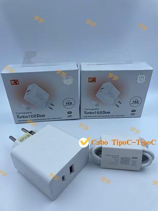 Carregador turbo 168w USB COM TC