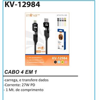 Cabo4/EM1 carrega transfere dados 27W PD