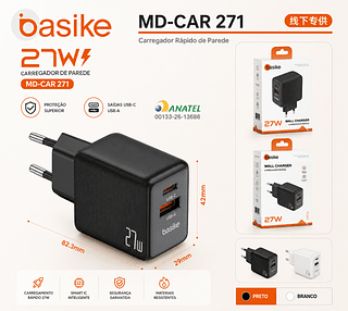 Fonte de carregador 27W USB TC