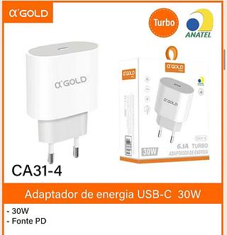 Carregador fonteUSB/C 30w Agold