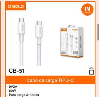 Cabo de carga TC/TC 1m 60w
