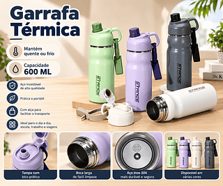 Garrafa térmica 600ml