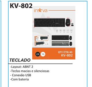 Kit teclado sem fio