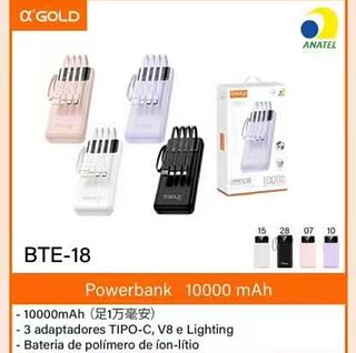 Power bank 10000mah 3 adaptadores tc v8 iOS