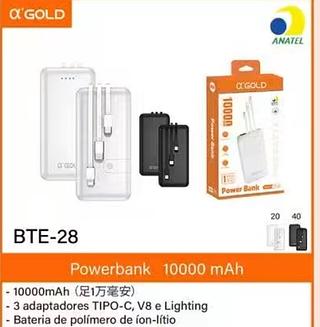Power bank 10000mah 3adaptadores tc v8 iOS