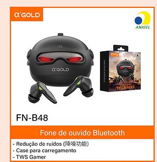 Fone de ouvido Bluetooth TWS Gamer