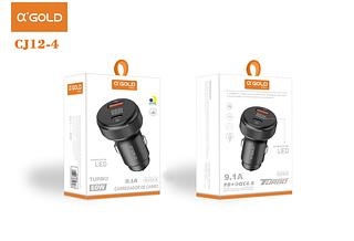 Fonte de veicular 9A/60w PD+QC exibição de LED AGOLD