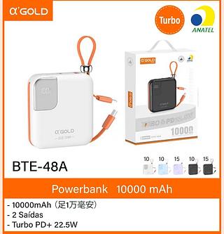 Power bank 10000-2 saídas turbo PD+22.5w