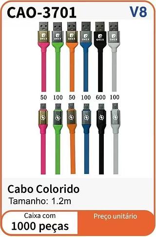 Cabo USB v8/ colorido