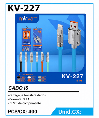 Cabo USB iOS 1m 3.4A