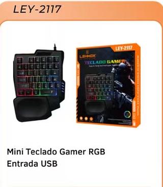 Mini Teclado Gamer RGB Entrada USB