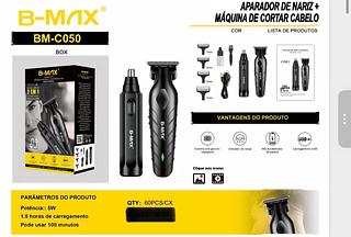 Maquininha de cortar cabelo B-Max