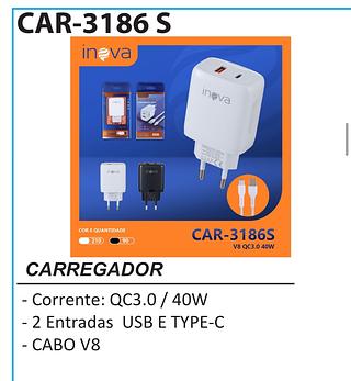 Carregador kit v8/ 40w com TC/usb