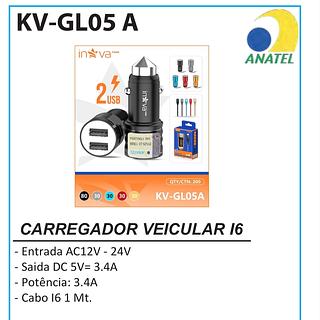 Carregador veicular 3.4A iPhone