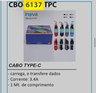 Cabo de USB TC 1M turbo INOVA