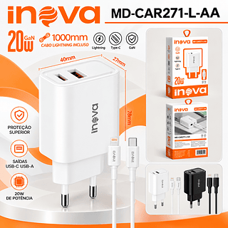Kit carregador 20W tc para ios
