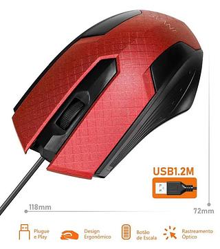 Mouse com fio inova
