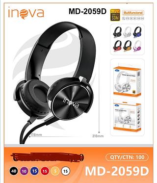 Fone de ouvido com fio Inova