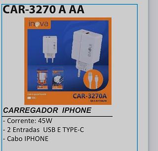 Carregador de celular 45w completo iPhone