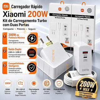 Carregador turbo 200w xiao m