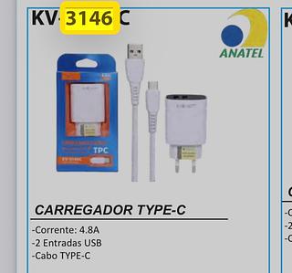 Carregador de celular 4.8A USB TC Inova