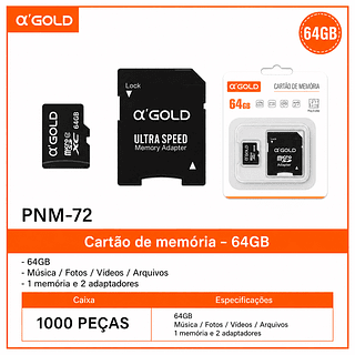 Cartão de memória 64gb