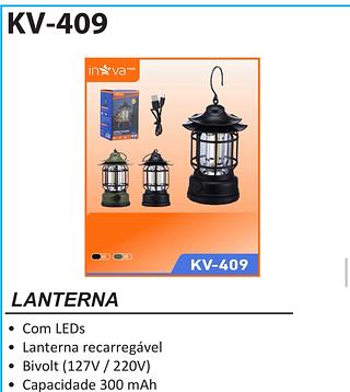 Lanterna recarregável127v/220v