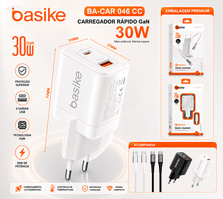 Kit carregador tc/para tc 30w