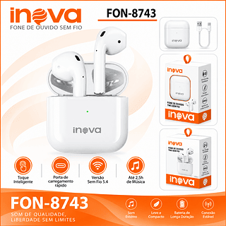 Fone de ouvido sem fio Bluetooth