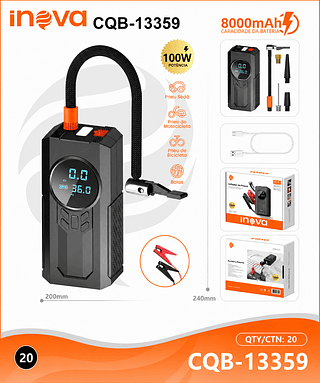 bomba de ar, 8000mah